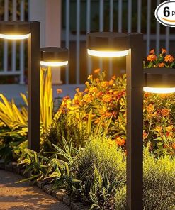 Solar Pathway Lights 6 Pack Waterproof with 12 Hours Bright Auto On Off