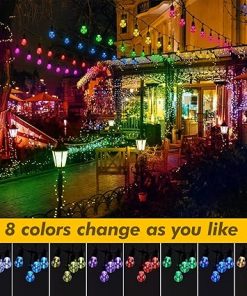 48FT Solar RGB String Lights Dimmable Patio Lights for Outdoor Parties 2