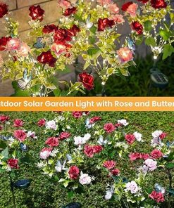 Solar Garden Light 120 LEDs 6 Pack Outdoor Butterfly Path Lights 2