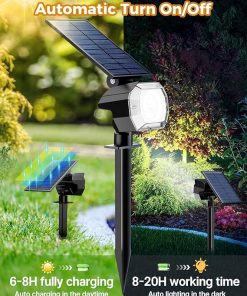8 Pack Solar Spot Lights Outdoor Waterproof IP65 1000LM Landscape Lighting 2