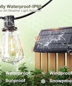 Addlon 102 FT Solar String Lights Waterproof with Remote USB Port 2