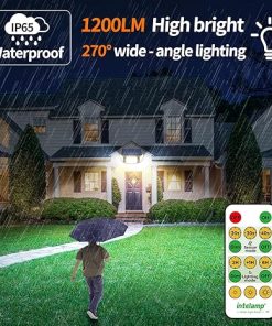 Solar Flood Lights Outdoor Waterproof 1200LM Dual Motion Sensor LED 2