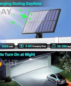 3800LM Solar Outdoor Motion Sensor Lights with Remote and IP66 Rating 2