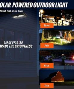 Solar Flood Light Waterproof 6500K LED Motion Sensor Outdoor Light 2