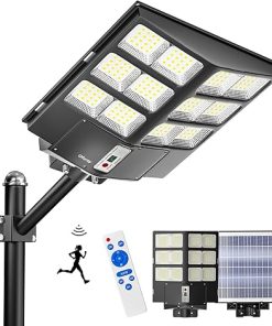 Ofuray 2000W Solar Street Light Outdoor LED Flood Light with Motion Sensor