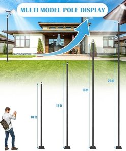 10 Ft Tall Outdoor Adjustable Heavy Duty Metal Street Light Pole 2