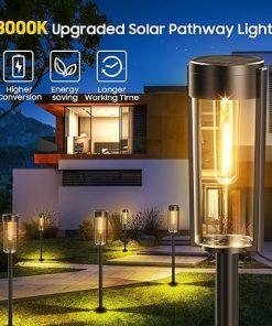 Solar Pathway Lights Outdoor 6 Pack, Bright Long Lasting IP65 Waterproof 2