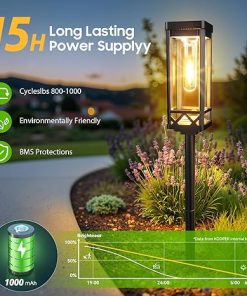 Upgraded KOOPER Solar Pathway Lights 8 Pack for Yard and Walkway 2