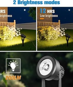 Solar Spot Lights Outdoor Landscape Lighting Waterproof Uplights 9.8ft 2