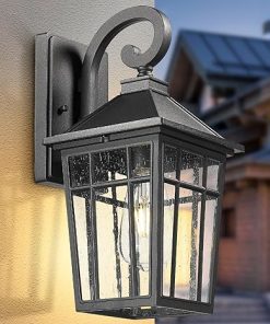 Outdoor Wall Lights Black Waterproof Sconce for Patio and Garage