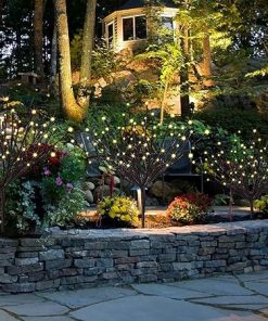 Solar Garden Branch Lights 3 Pack 180 LED Waterproof Twinkling Decor 2
