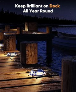 12-Pack Solar Dock Lights Bright LED Outdoor Waterproof Driveway 2