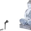 Outdoor Weatherproof Zen Blue Buddha Solar Garden Statue 10+ hr Light