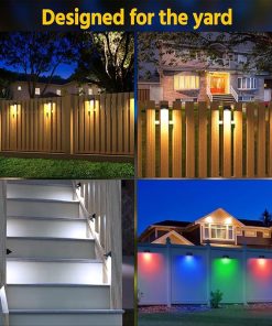 NIORSUN Outdoor Fence Solar Lights – Bright 1500mAh, 10 Pack 2