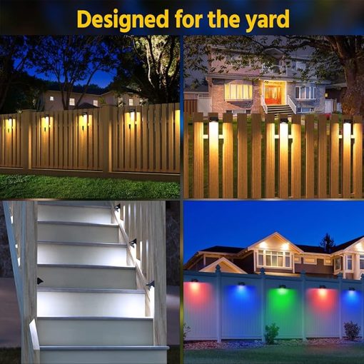 NIORSUN Outdoor Fence Solar Lights - Bright 1500mAh, 10 Pack - Image 2