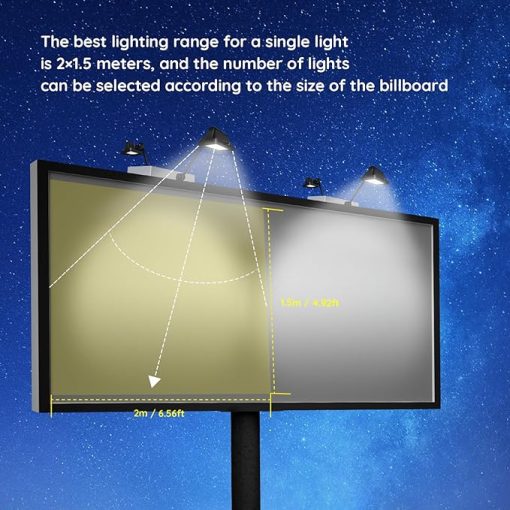 Solar Powered Billboard Light with 120 LED IP65 Waterproof Outdoor Use - Image 2