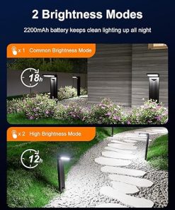 30 LED Solar Pathway Lights Waterproof for Garden and Yard 6 Pack 2