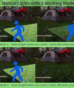 Solar Motion Sensor Light Waterproof Outdoor Aluminum Camp Lights 2