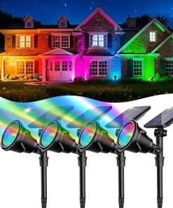 Waterproof Solar Outdoor Lights with 9 Modes for Garden and Patio