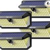 TECKNET 4200Lm LED Solar Motion Lights Waterproof 4 Pack Outdoor
