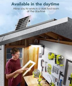 Dimmable Solar Shed Light 4000LM IP65 Waterproof Motion Sensor Security 2