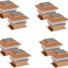 8 Pack Solar Powered Copper Garden Pathway Post Lights with LED