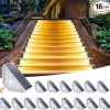 Solar Fence Lights 16 Pack RGB Warm White LED Dusk to Dawn Outdoor 4
