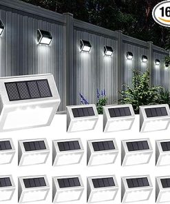 SOLPEX 16 Pack Solar Step Lights for Outdoor Stairway Patio Garden