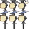 Solar Spot Lights Outdoor 23 LEDs Landscape Lighting IP67 Waterproof 6 Pack