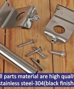 4 Pack 6.5FT Stainless Steel String Light Pole Brackets with Hooks 2
