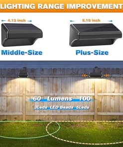 Aulanto Solar Fence Lights 8 Pack 100 Lumen Waterproof Warm White RGB 2