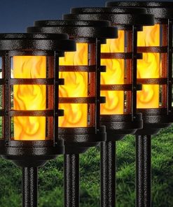 Heavy Duty Solar Landscape Lights 4 Pack Antique Bronze Pathway Decor 2