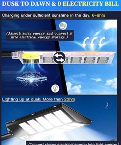 Solar Street Lights 520000LM Outdoor IP67 Motion Sensor LED Lamp 2