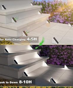 Solar Step Lights Outdoor 16 Pack Waterproof LED for Deck and Patio 2