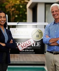 Wireless Solar Real Estate Agent Sign Lights Outdoor LED 2 Pack 2