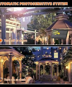 Kawaya 100 FT Solar Outdoor String Lights with 50 Shatterproof Bulbs 2