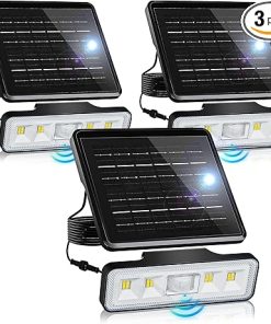 Solar Flood Lights 4000Lm Motion Activated Waterproof 3 Pack