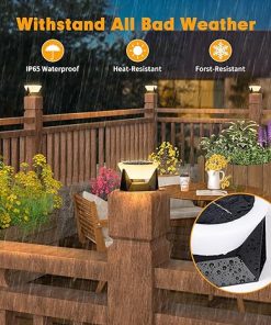 Solar Powered Fence Lights Warm White LED Deck Light for Outdoors 2