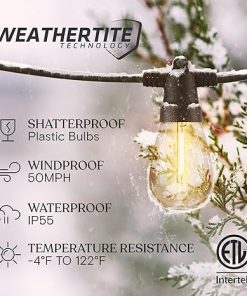 Brightech Ambience Pro 48Ft Solar String Lights with Remote Control 2