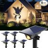 2 Pack Solar Outdoor Wall Lights with Motion Sensor Dusk to Dawn 4