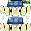 2 Pack Solar Waterproof Outdoor Wall Lights for Patio and Garden 3