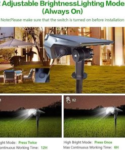 Solar Garden Street Light with 2 Modes Waterproof 28LED White Light 2