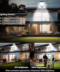 Solar Street Light Outdoor Waterproof 1800W Dusk to Dawn Motion Sensor 2