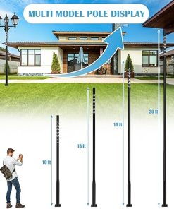 16 Ft Tall Heavy Duty Metal Street Light Pole for Outdoors 2