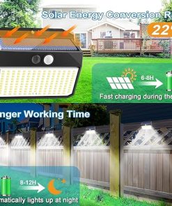 150 LED Solar Motion Sensor Lights 10 Pack IP65 Waterproof Solar Lights 2