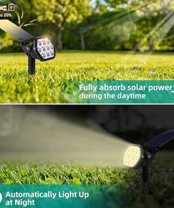 Nekteck 10 Pack Solar LED Landscape Spotlights for Outdoor Security 2