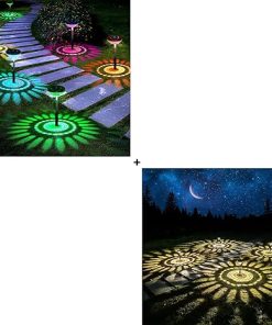 Nupostai Solar Pathway Lights 8 Pack Color Changing and 4 Pack White