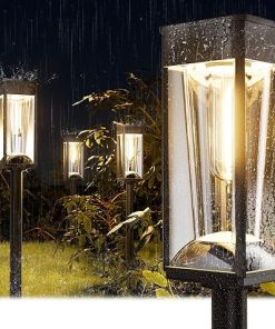 4 Pack Bright Solar Pathway Lights Waterproof Auto On/Off for Garden 2