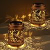 Outdoor Solar Flickering Flame Lanterns Heavy Duty LED 2 Pack 4