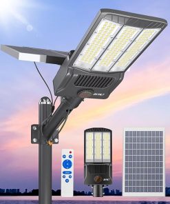 JAYNLT 12000W Solar Street Light 6500K Bright Commercial Parking Lot